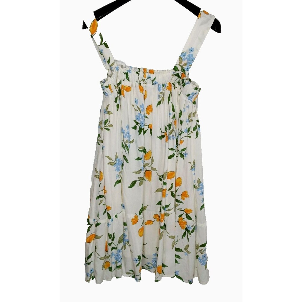 Babydoll Sundress Cottage Coastal Boho Shabby Eco Vero Fiber Beachy Dress Medium - Picture 16 of 16